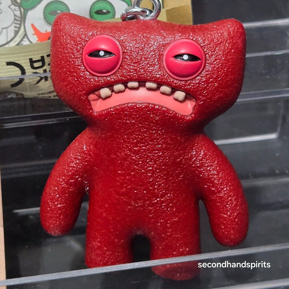 New Fuggler Series 4 Bag Clip Keychain Red Vinyl Wide eyed Weirdo Key Charm